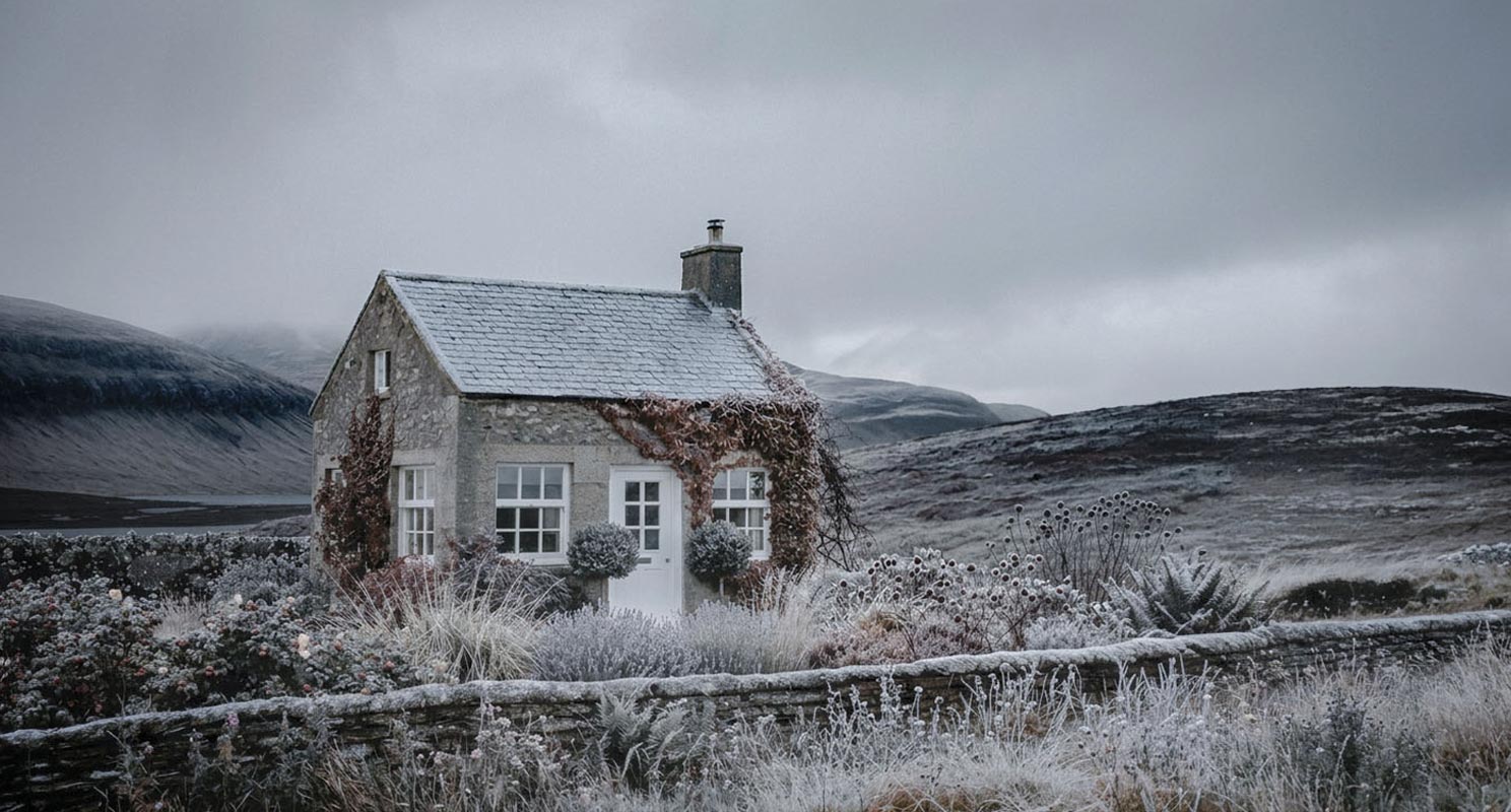Highland Cottage — autumn variant, Flux.1 dev